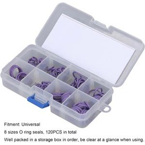 120PCS Air Conditioning O Ring Seal Set 8 Sizes Assortment Car Air Conditioning